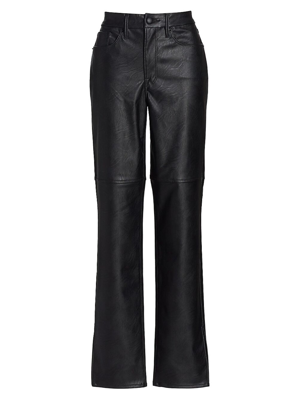 NEW Good American Black Better Than Leather Good Boyfriend Jeans Women's 28 TALL